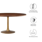 Lippa Round Pedestal Solid Wood Dining Table by Modway