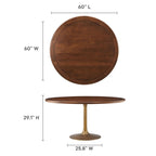 Lippa Round Pedestal Solid Wood Dining Table by Modway