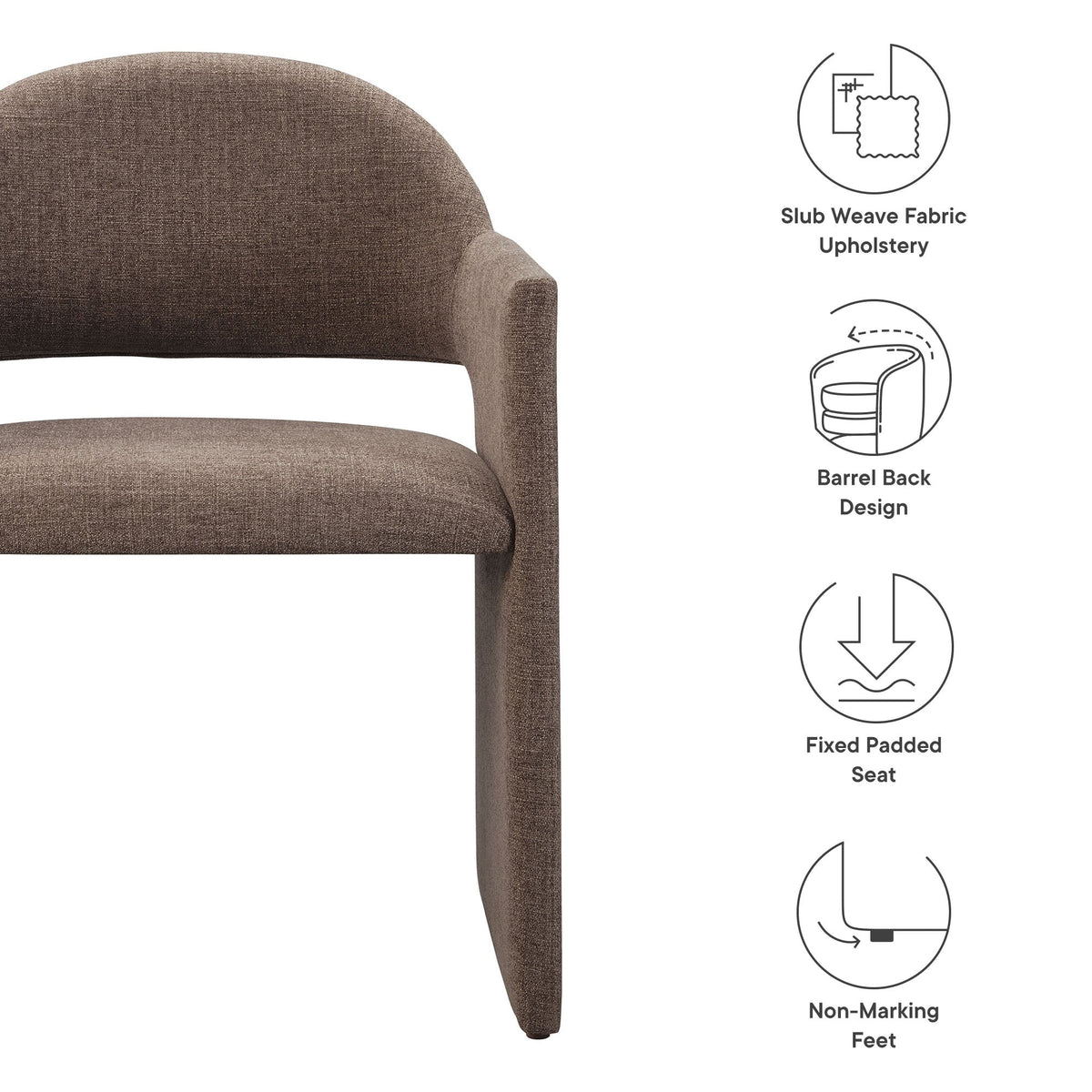 Talia Upholstered Fabric Dining Armchair by Modway