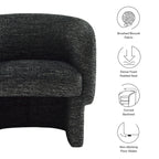 Muse Boucle Fabric Barrel Accent Chair by Modway