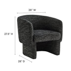 Muse Boucle Fabric Barrel Accent Chair by Modway