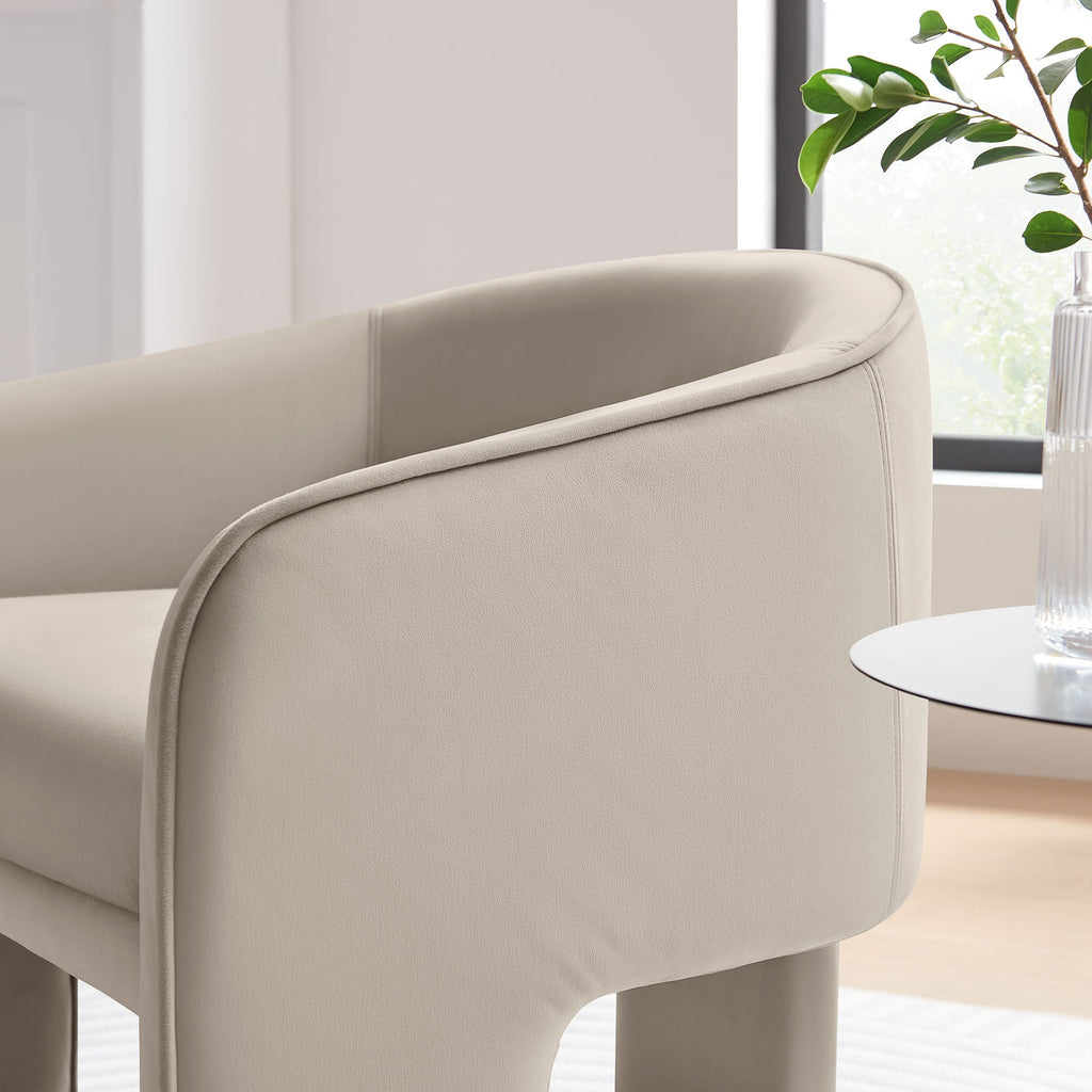 Greer Performance Velvet Upholstered Accent Armchair by Modway