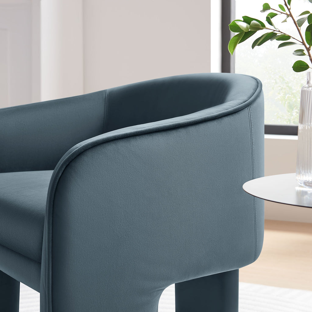 Greer Performance Velvet Upholstered Accent Armchair by Modway