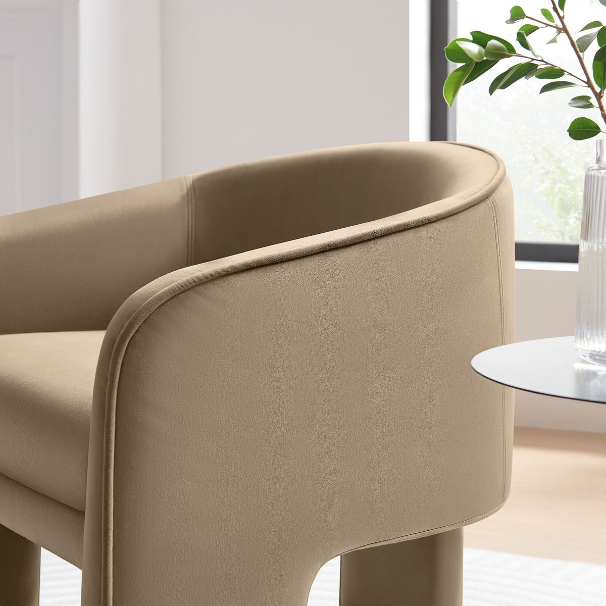 Greer Performance Velvet Upholstered Accent Armchair by Modway