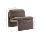 Lume Boucle Upholstered Armless Accent Chair by Modway