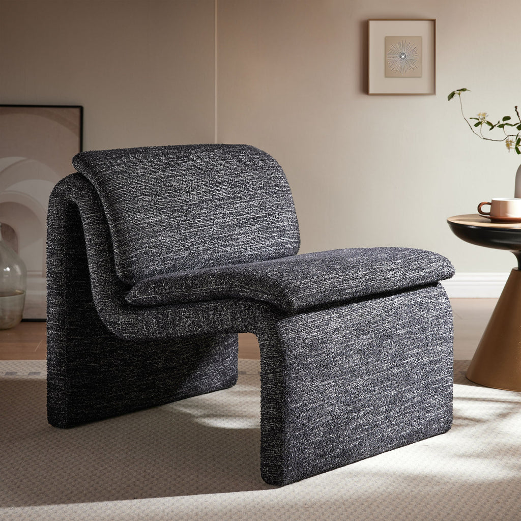 Lume Boucle Upholstered Armless Accent Chair by Modway