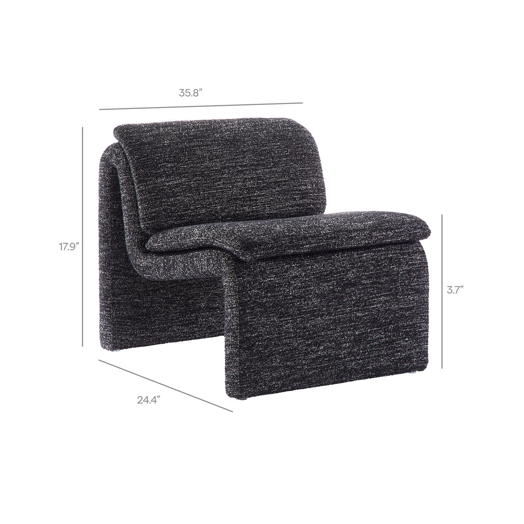 Lume Boucle Upholstered Armless Accent Chair by Modway