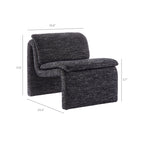 Lume Boucle Upholstered Armless Accent Chair by Modway