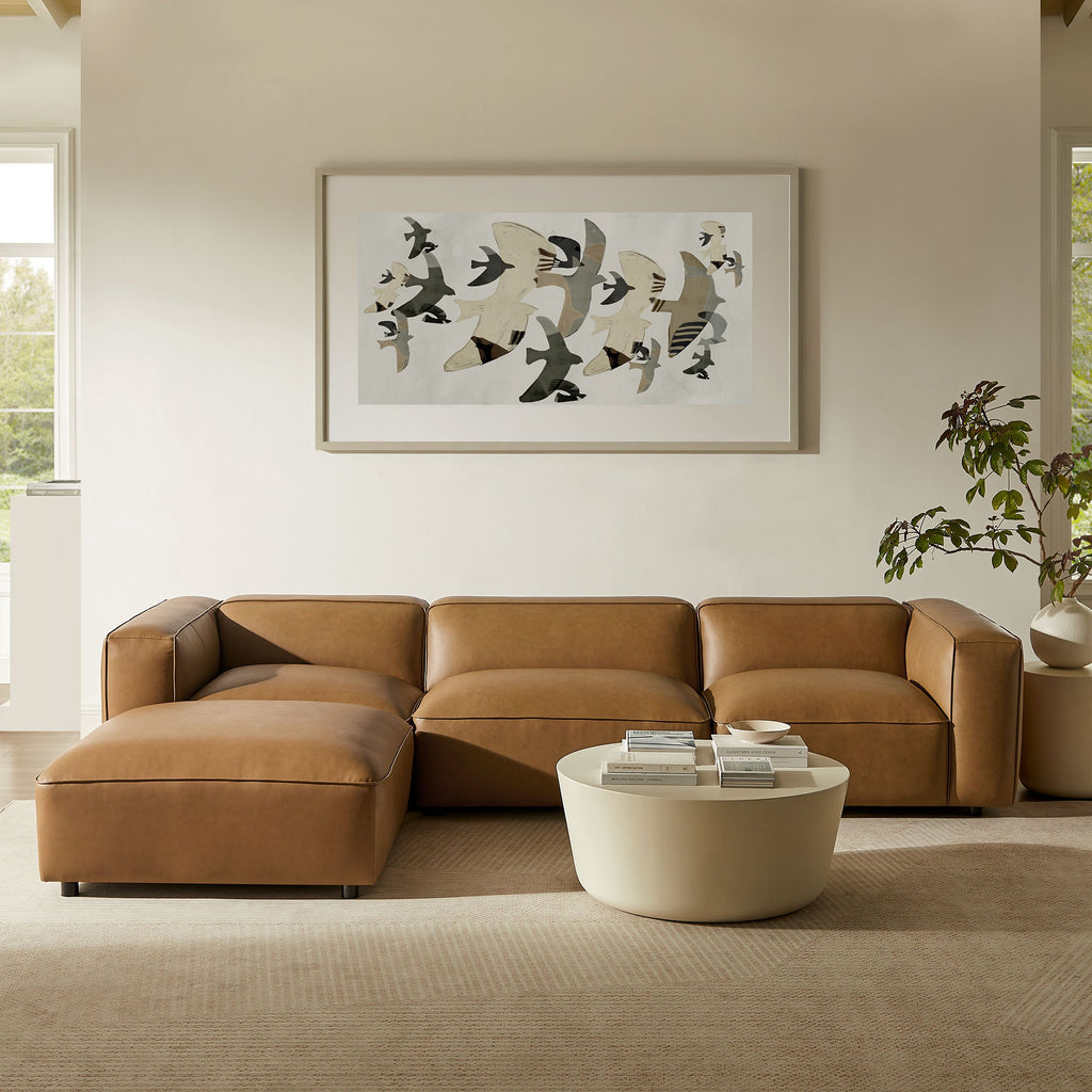 Auren 4-Piece Vegan Leather Modular Sofa Set by Modway