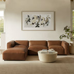 Auren 4-Piece Vegan Leather Modular Sofa Set by Modway
