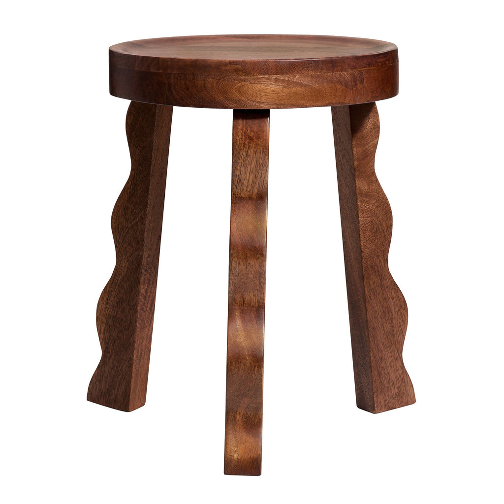 Sorrel Carved Wood Stool by Modway
