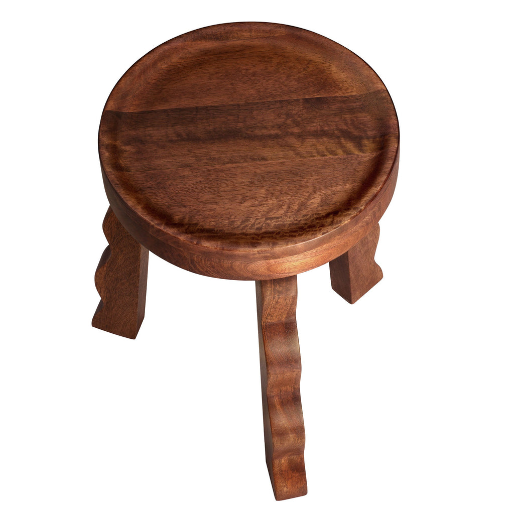 Sorrel Carved Wood Stool by Modway