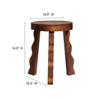 Sorrel Carved Wood Stool by Modway