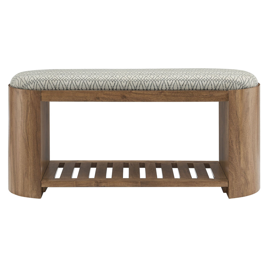 Ashby 45" Geometric Upholstered Bench by Modway