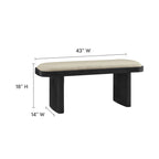 Iver 43" Upholstered Wood Accent Bench by Modway