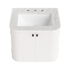 Zia Wall-Mount Bathroom Vanity with Marble Sink by Modway