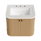 Zia Wall-Mount Bathroom Vanity with Marble Sink by Modway
