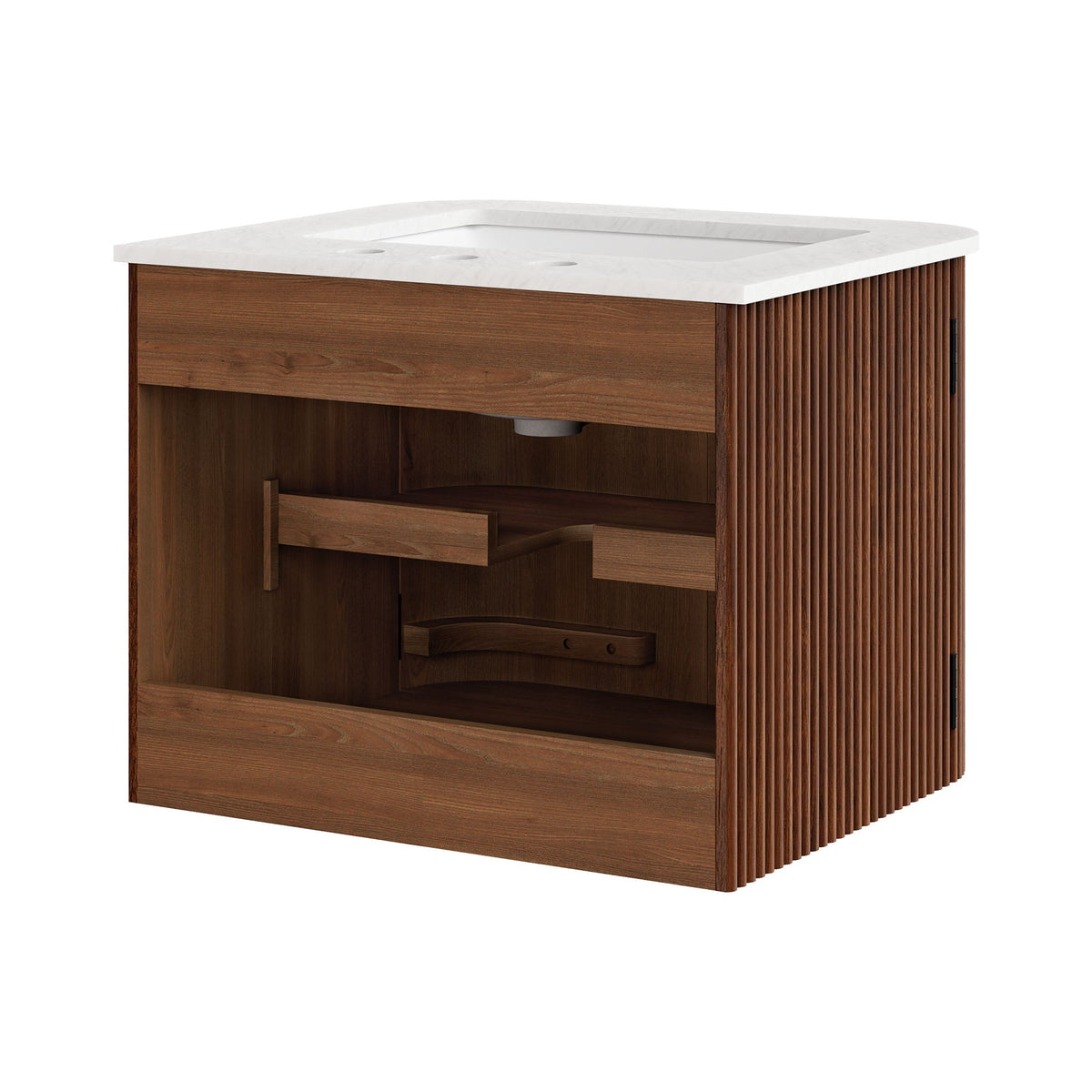 Zia Wall-Mount Bathroom Vanity with Marble Sink by Modway