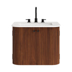 Zia Wall-Mount Bathroom Vanity with Marble Sink by Modway