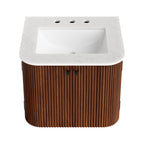 Zia Wall-Mount Bathroom Vanity with Marble Sink by Modway