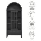 Vaughn 71" Arched Storage Display Cabinet by Modway