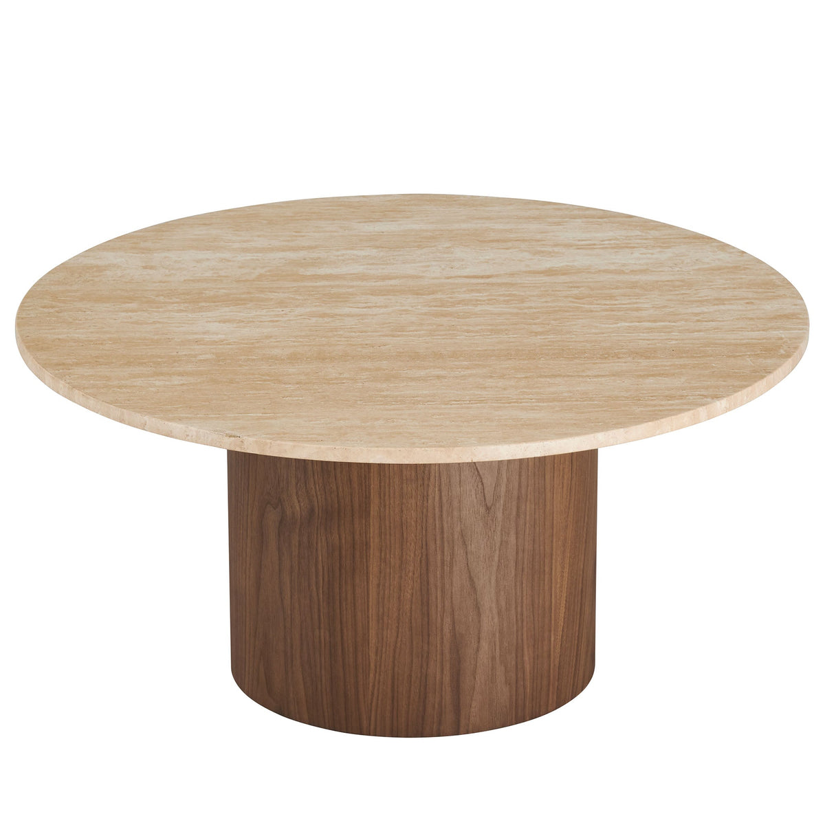 Kioni Round Travertine Coffee Table by Modway