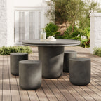 Brion Indoor - Outdoor Patio Concrete 5 Piece Dining Table Set by Modway