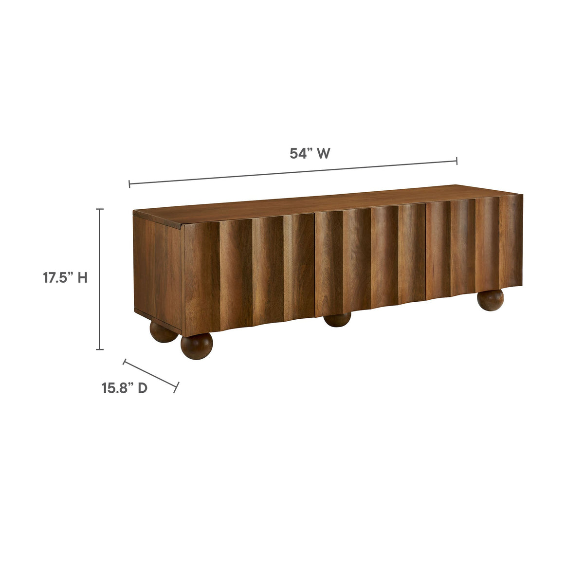 Sorren Scalloped Wood TV Stand by Modway