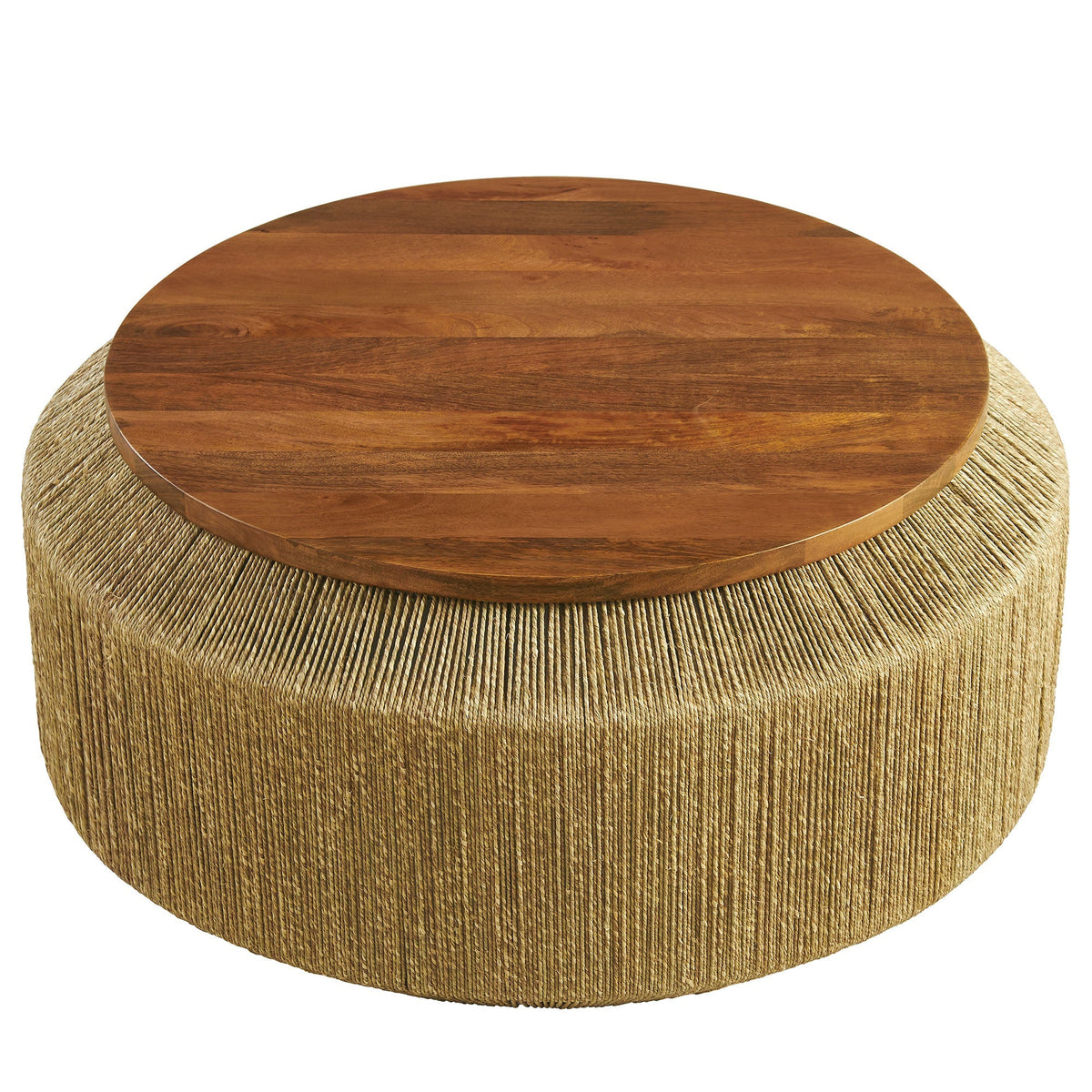 Maris Seagrass and Wood Coffee Table by Modway
