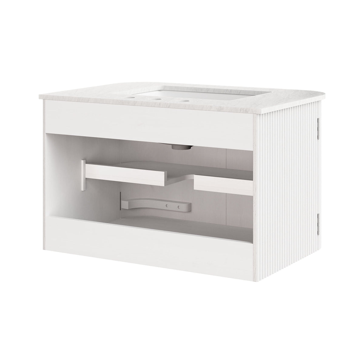 Zia Wall-Mount Bathroom Vanity with Marble Sink by Modway