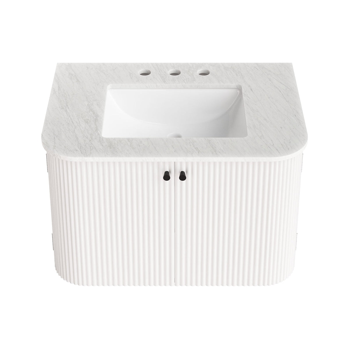 Zia Wall-Mount Bathroom Vanity with Marble Sink by Modway