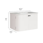 Zia Wall-Mount Bathroom Vanity with Marble Sink by Modway