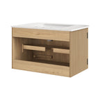 Zia Wall-Mount Bathroom Vanity with Marble Sink by Modway