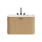 Zia Wall-Mount Bathroom Vanity with Marble Sink by Modway