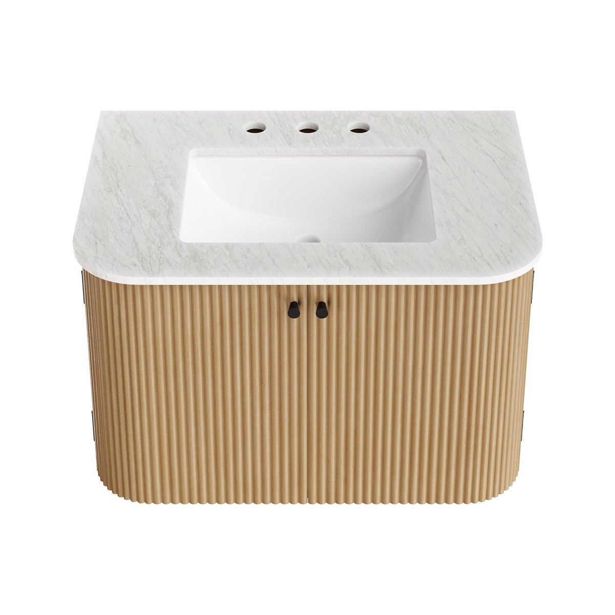 Zia Wall-Mount Bathroom Vanity with Marble Sink by Modway