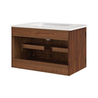 Zia Wall-Mount Bathroom Vanity with Marble Sink by Modway