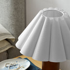Flora Wood Table Lamp With Pleated Petal Shade by Modway