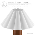 Flora Wood Table Lamp With Pleated Petal Shade by Modway