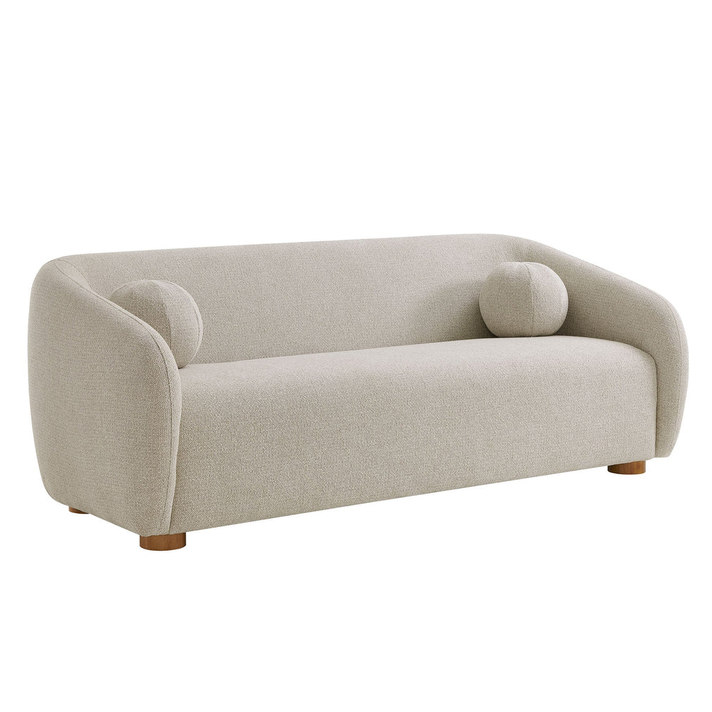 Holland 85" Chenille Fabric Sofa by Modway - Dove Gray / Navy / Taupe
