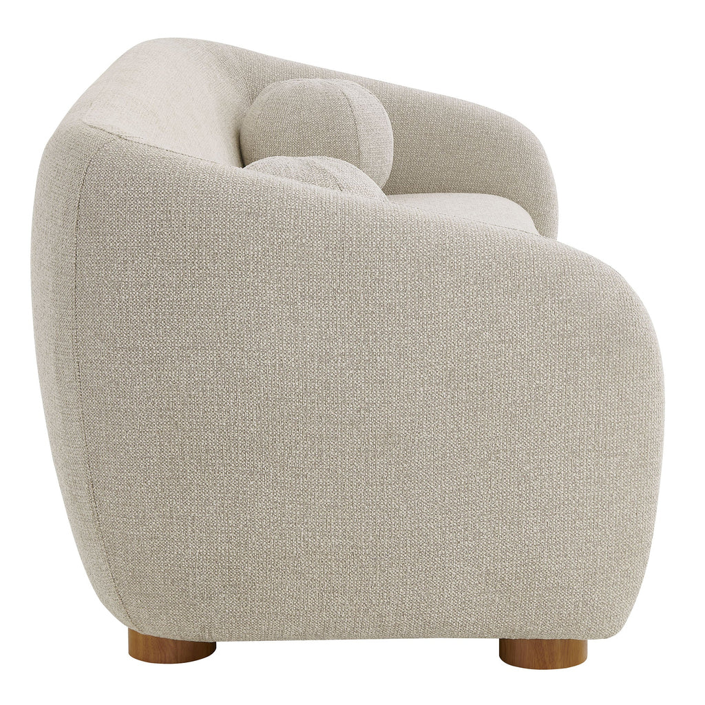 Holland 85" Chenille Fabric Sofa by Modway - Dove Gray / Navy / Taupe