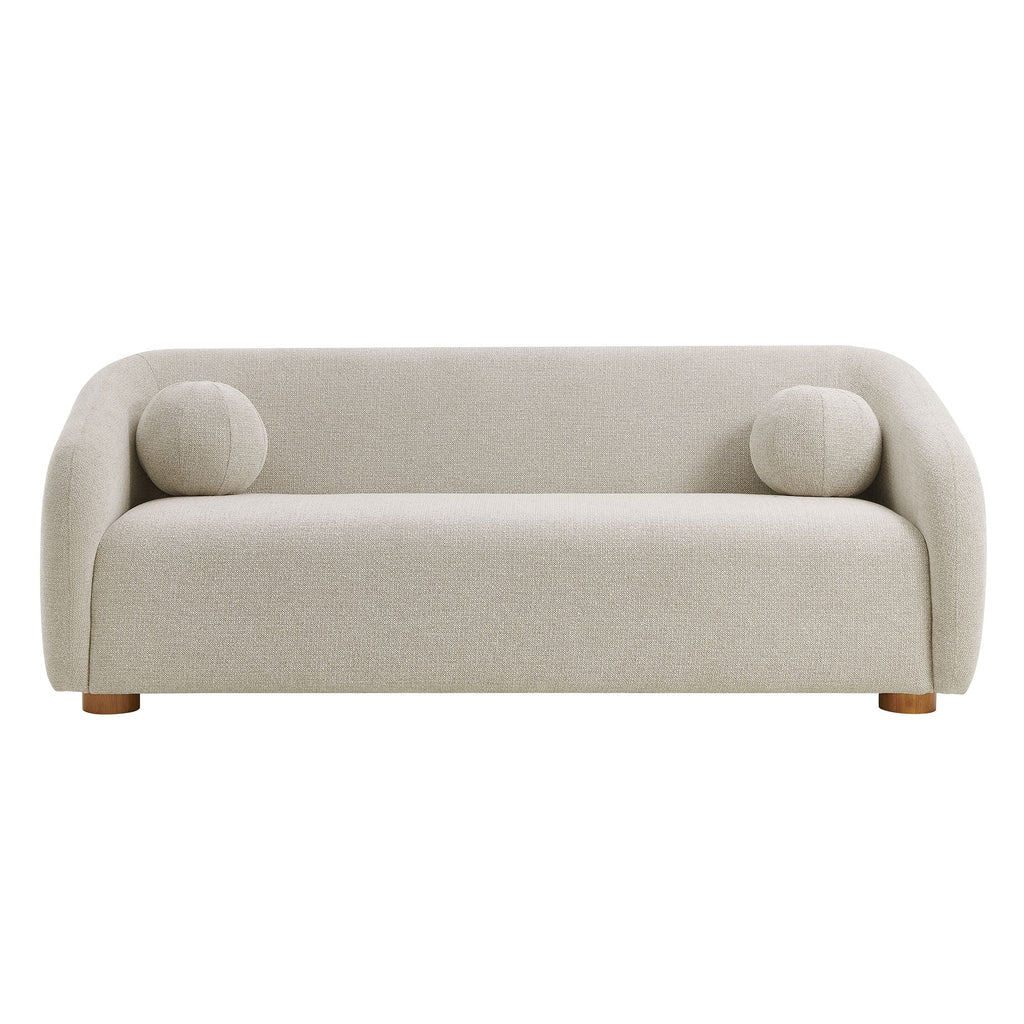 Holland 85" Chenille Fabric Sofa by Modway - Dove Gray / Navy / Taupe