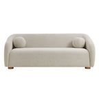 Holland 85" Chenille Fabric Sofa by Modway - Dove Gray / Navy / Taupe