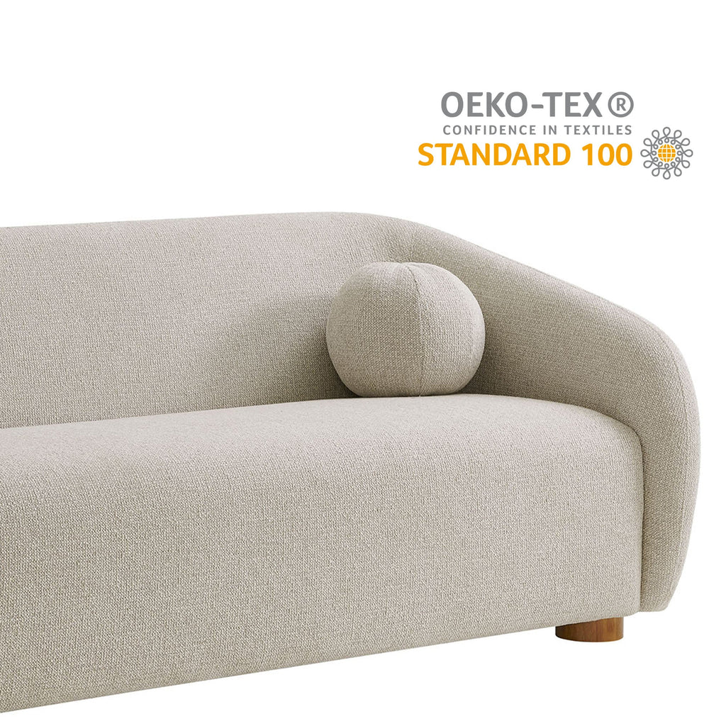 Holland 85" Chenille Fabric Sofa by Modway - Dove Gray / Navy / Taupe