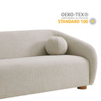 Holland 85" Chenille Fabric Sofa by Modway - Dove Gray / Navy / Taupe