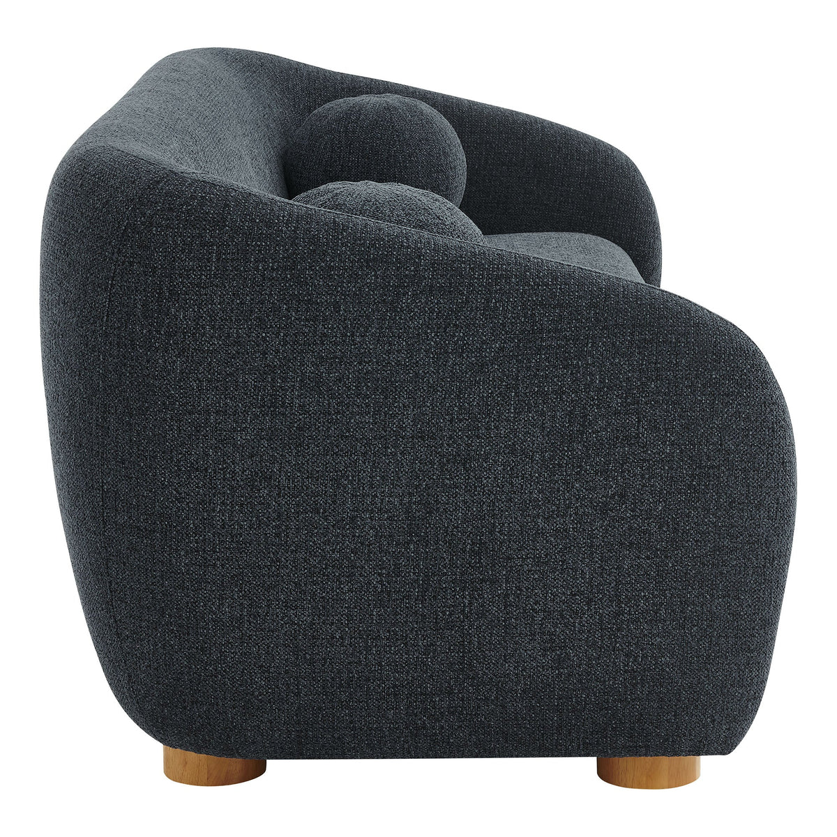 Holland 85" Chenille Fabric Sofa by Modway - Dove Gray / Navy / Taupe