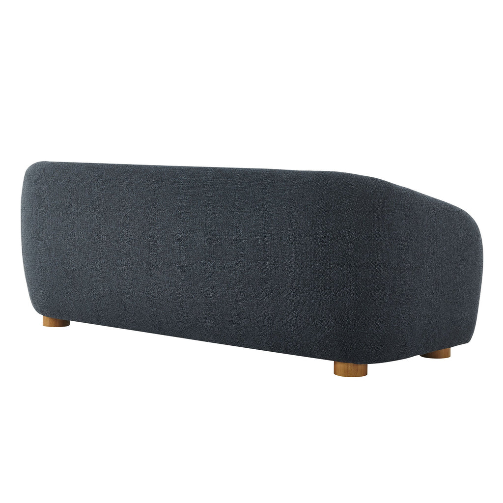 Holland 85" Chenille Fabric Sofa by Modway - Dove Gray / Navy / Taupe