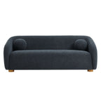 Holland 85" Chenille Fabric Sofa by Modway - Dove Gray / Navy / Taupe