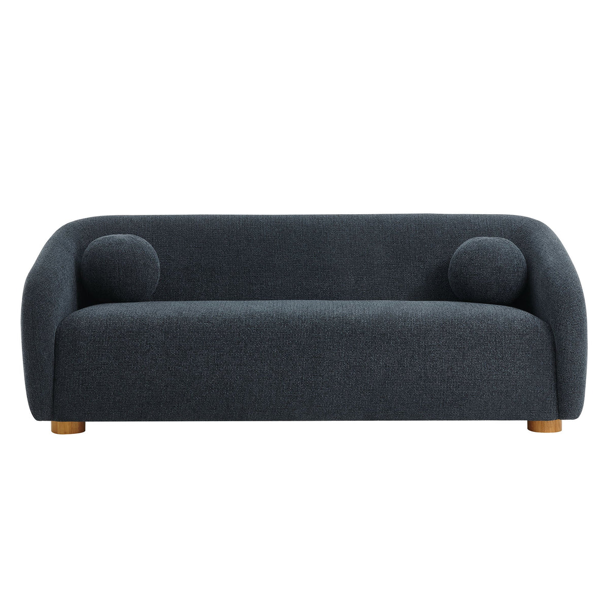 Holland 85" Chenille Fabric Sofa by Modway - Dove Gray / Navy / Taupe