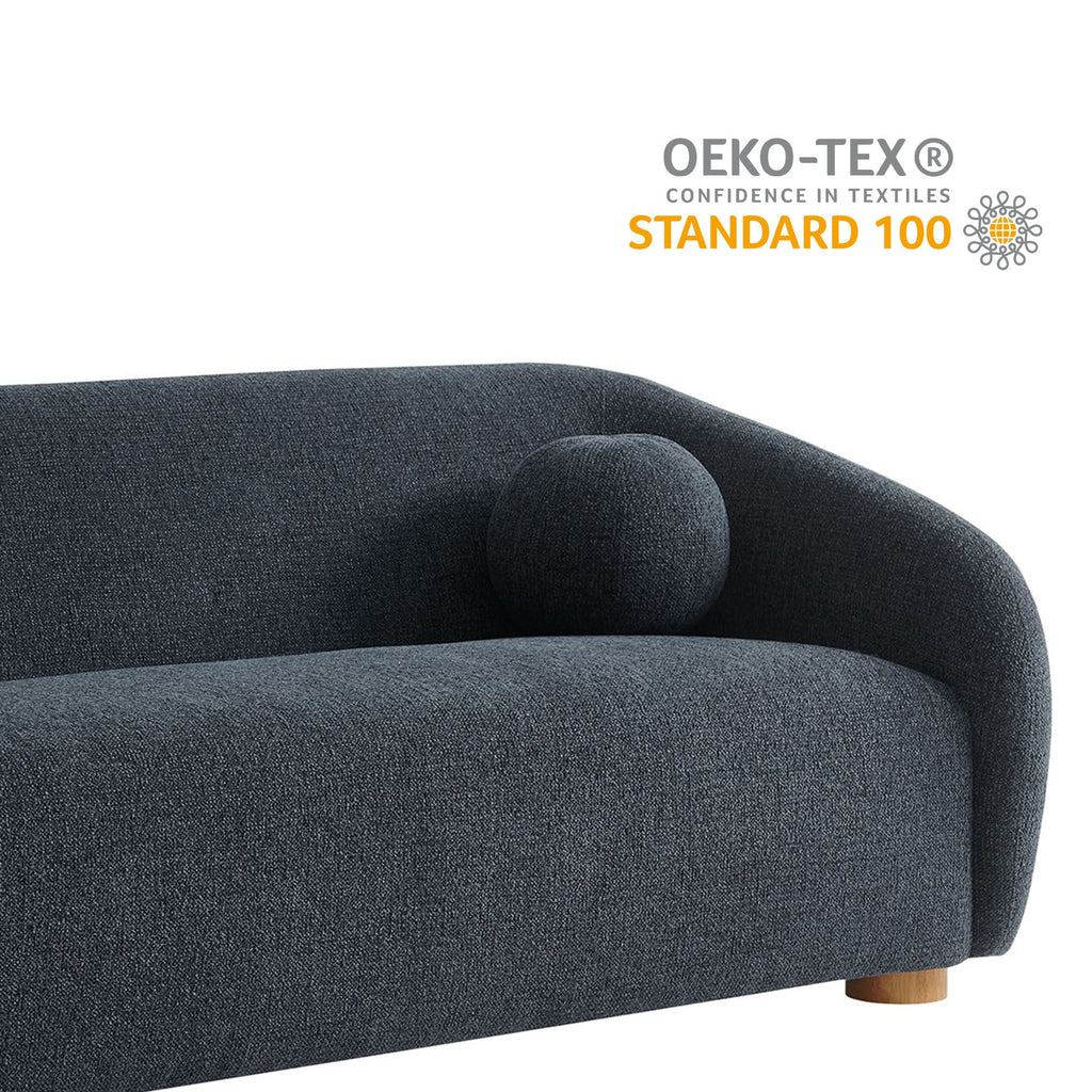 Holland 85" Chenille Fabric Sofa by Modway - Dove Gray / Navy / Taupe