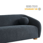 Holland 85" Chenille Fabric Sofa by Modway - Dove Gray / Navy / Taupe